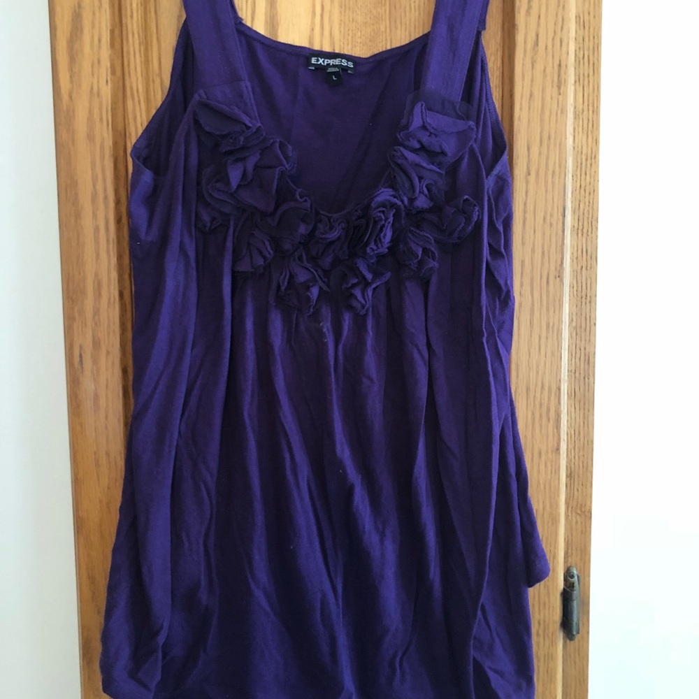 EXPRESS PURPLE FLORAL TANK TOP